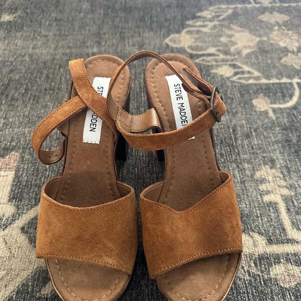 Steve Madden Brown Suede Women's Sandals